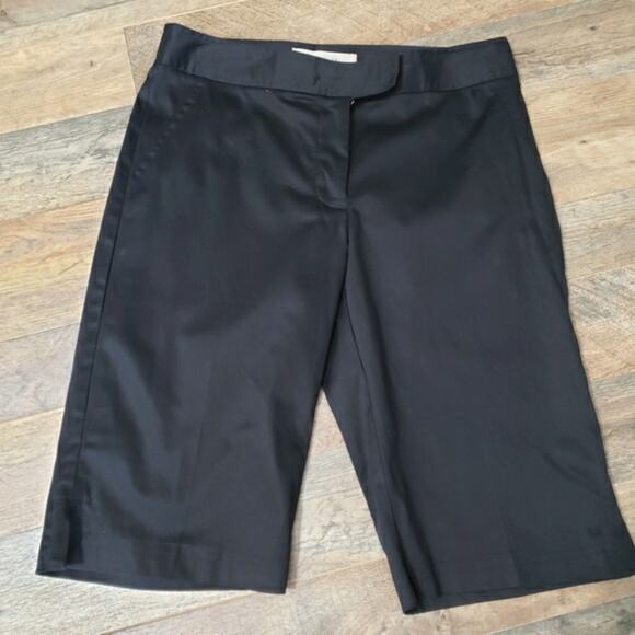 For the Republic Mid Rise Black Stretch Chino Bermuda Shorts Size 4 - Picture 1 of 8